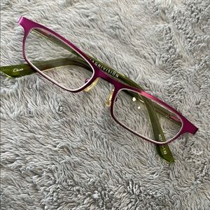 Purple and Green Magnavision Reading Glasses +1.50